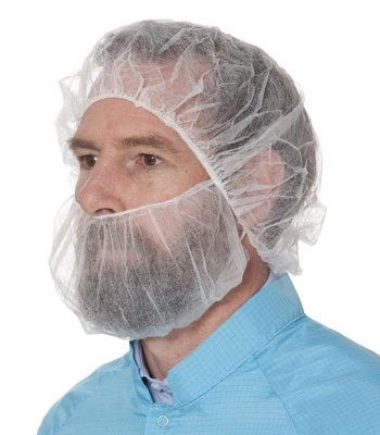 WHITE DOUBLE LOOP BEARD COVER