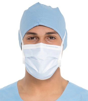 HALYARD FOG-FREE SURGICAL MASK PLEAT-STYLE WITH TIES