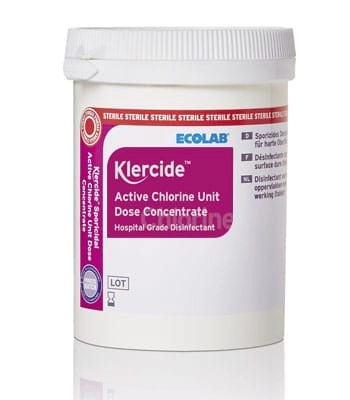 ECOLAB KLERCIDE ACTIVE CHLORINE UNIT DOSE CONCENTRATE